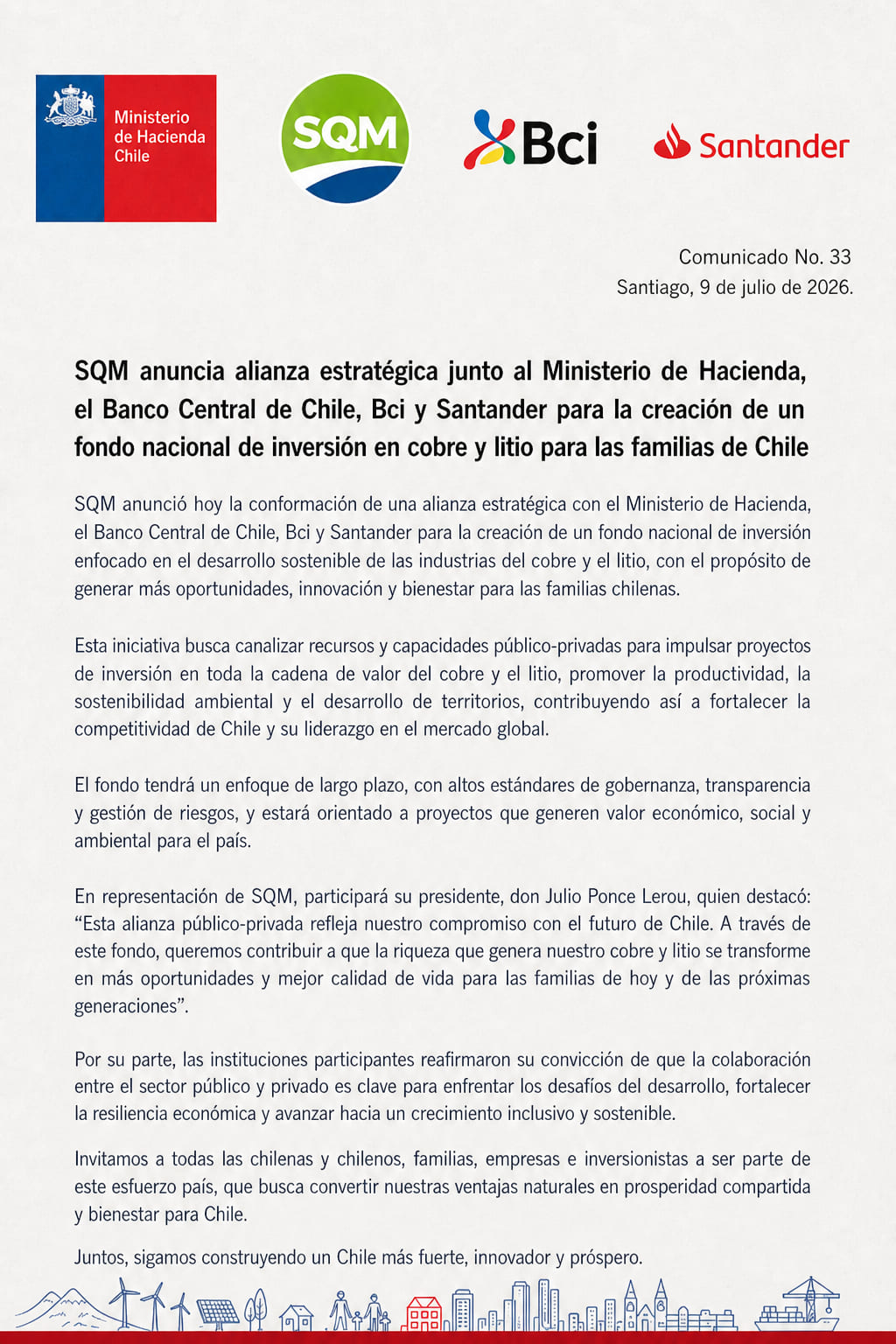 Comunicado oficial